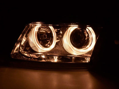 VW Passat B5 Chrome Angel Eye Headlights (1997-2000)