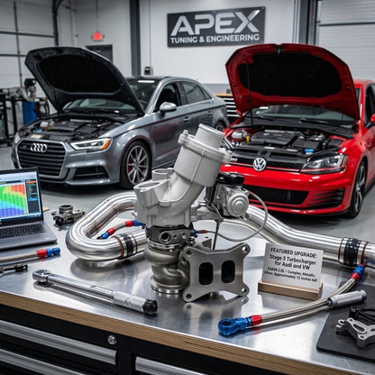Chengdu Swee-Tech Turbocharger 06K145874T for Audi VW 2.0L EA888 Gen 4 engine, turbocharger installed on engine block