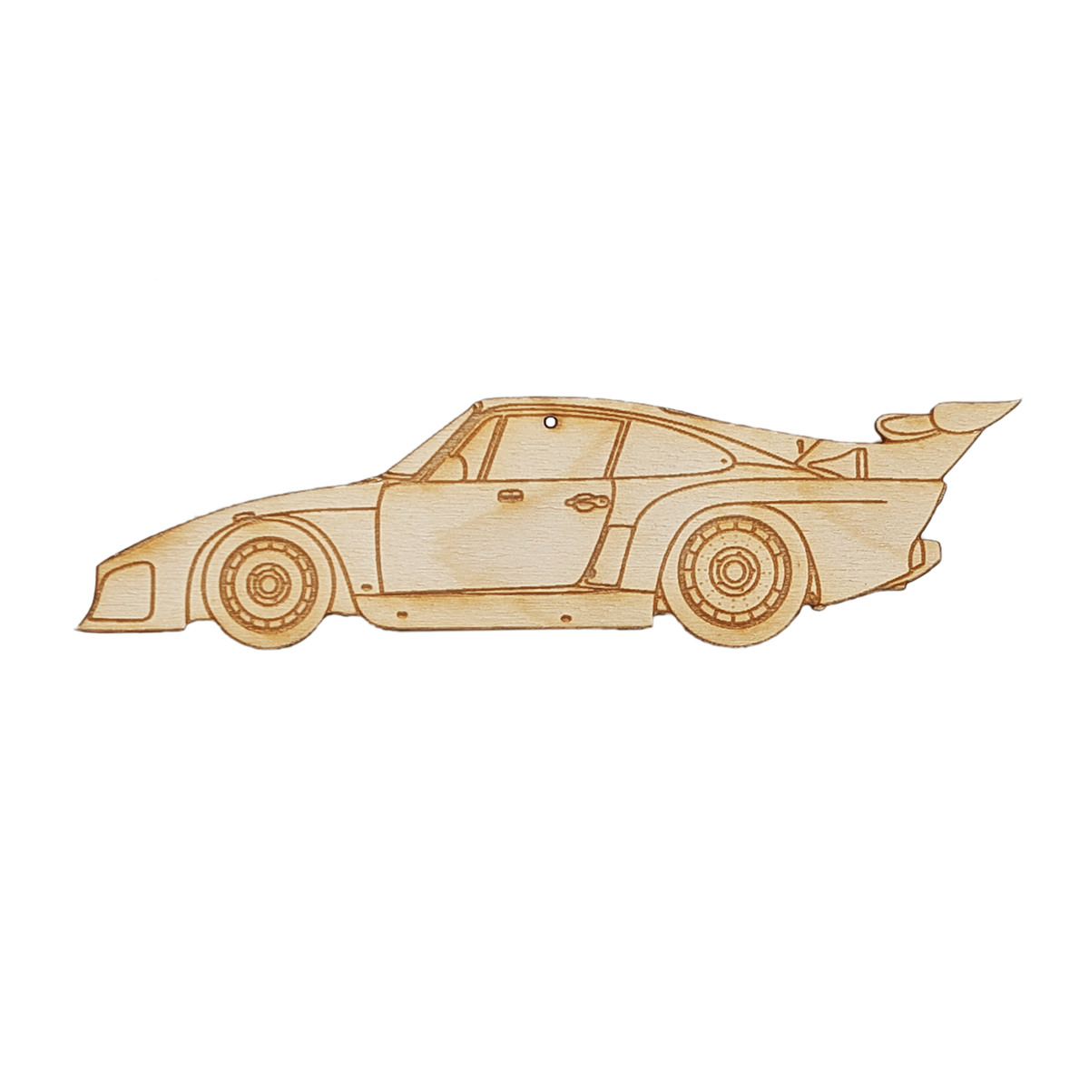 ZSPEC Laser-Engraved Birch Ornament, Style: Porsche 935/78 "Moby Dick, ~5-inch Wide
